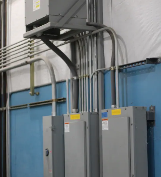 Commercial electrical service panels and conduit