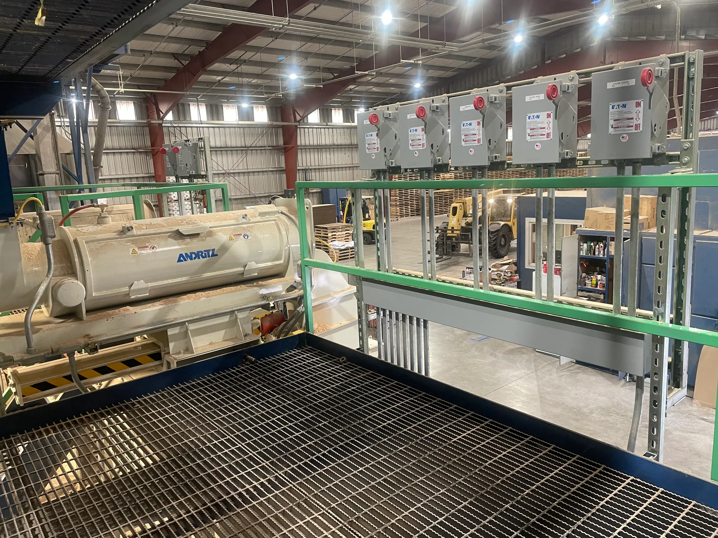 Disconnects along the mill platform at Frank Lumber