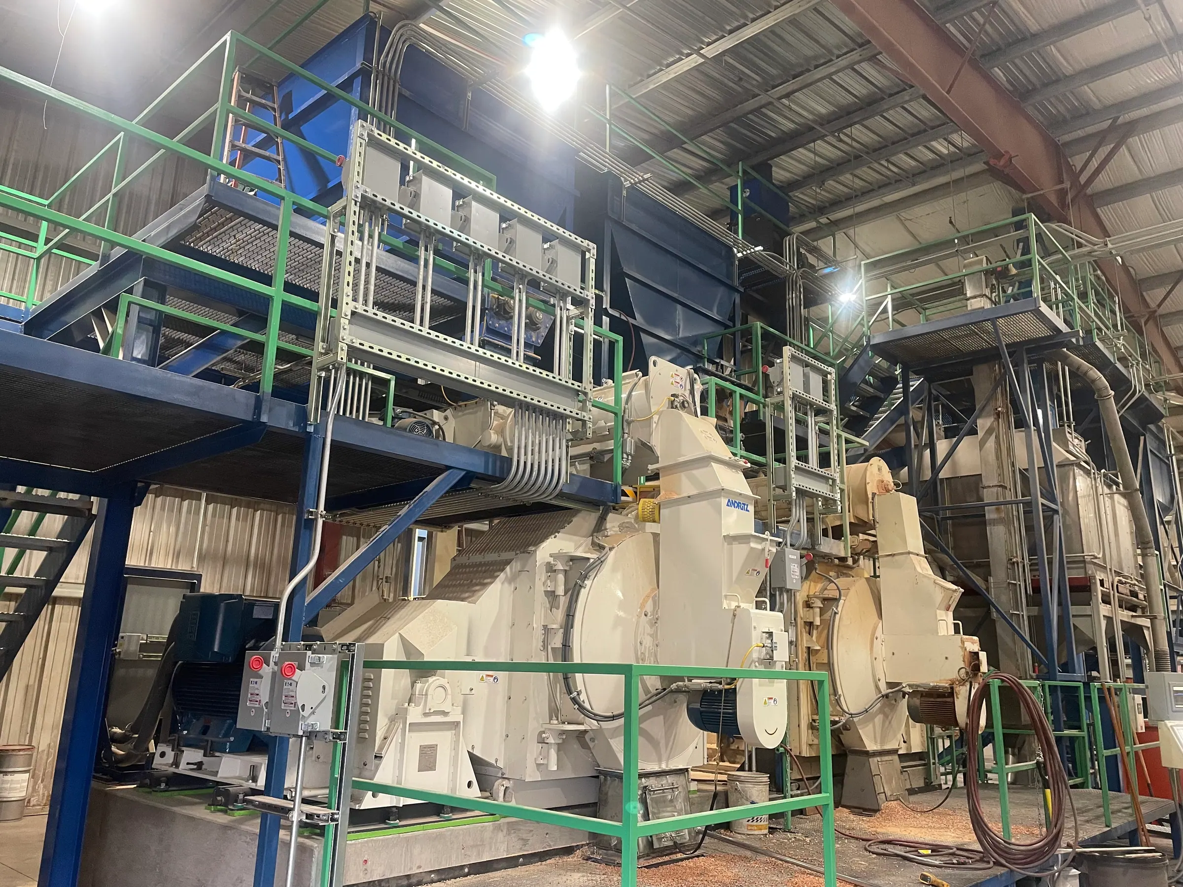 Pellet mill line at Frank Lumber, Mill City