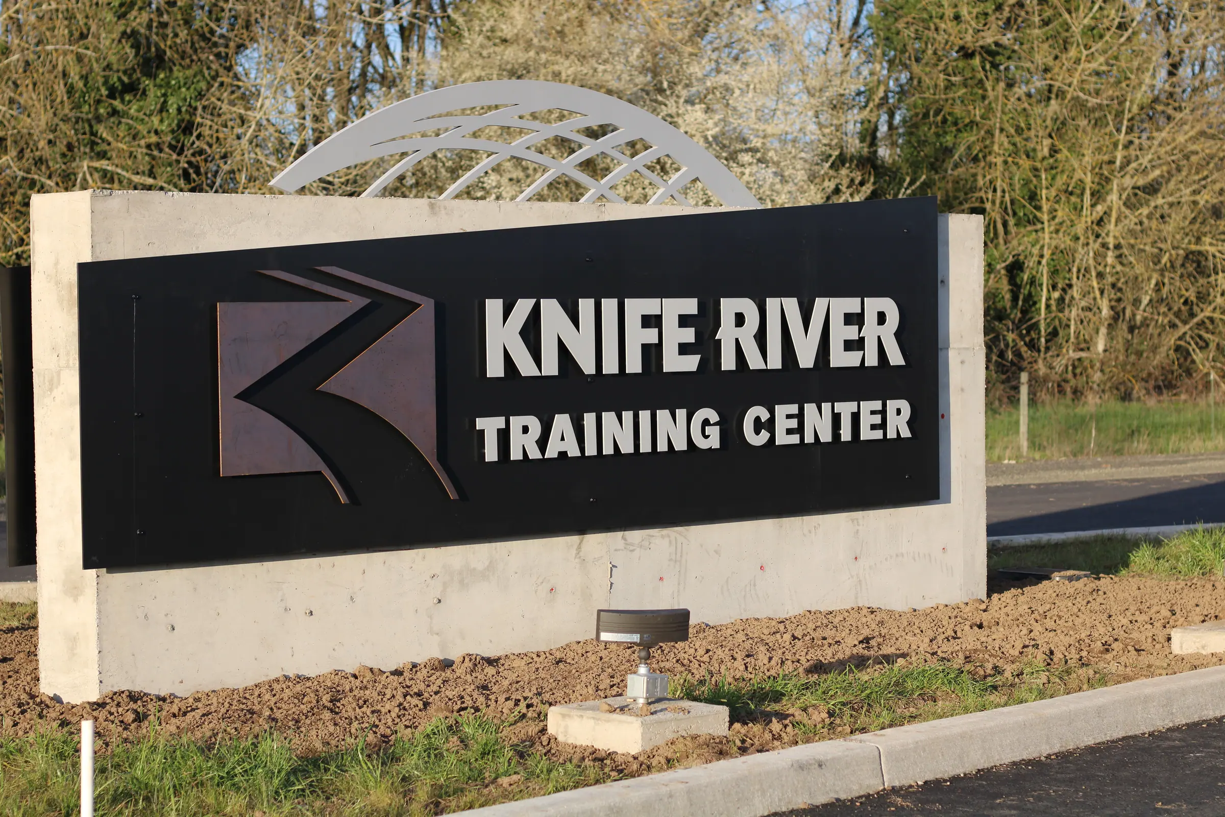 Knife River Training Center entrance sign