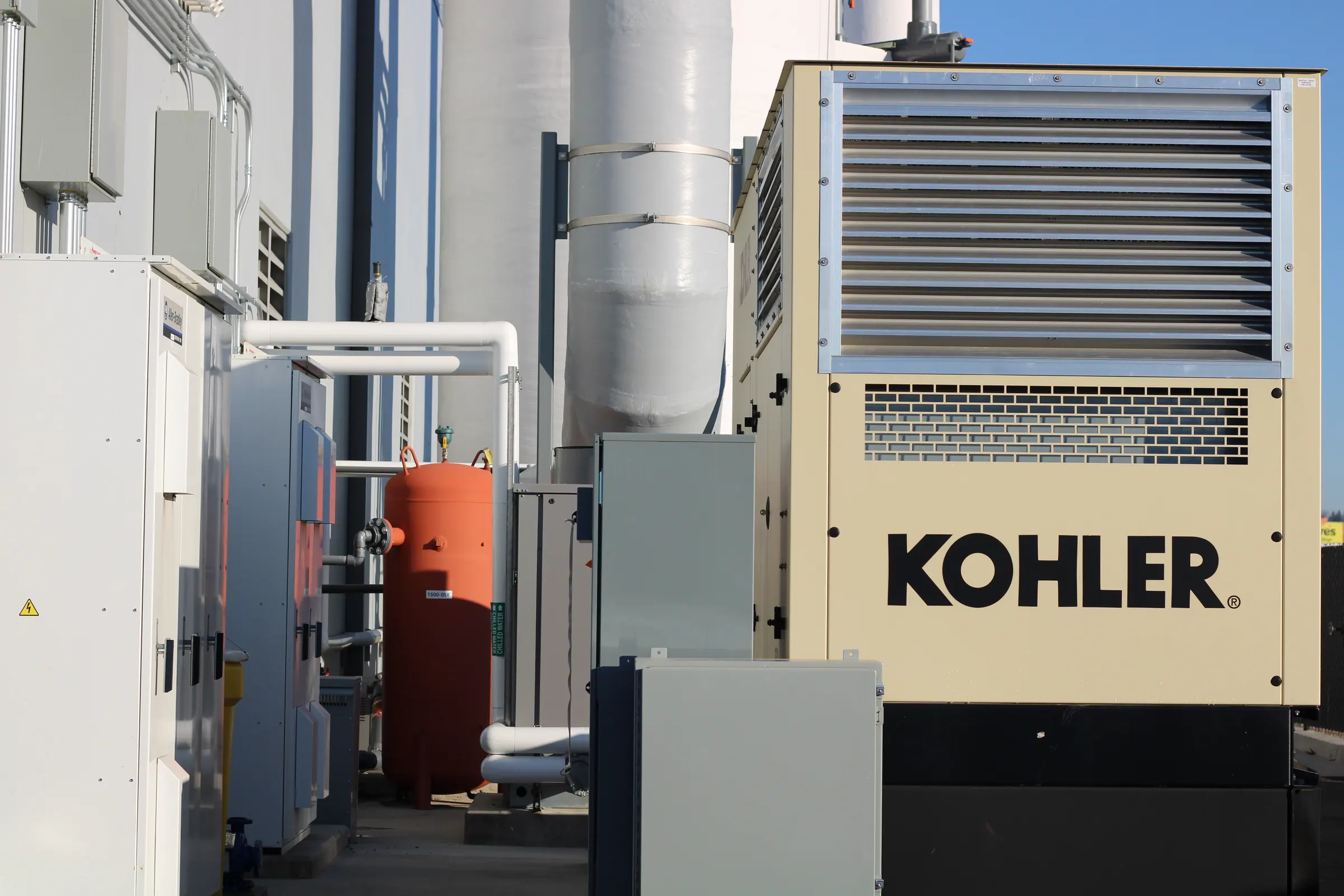 Kohler generator and switchgear at the Ti Squared foundry